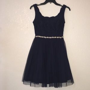 Navy mini homecoming dress